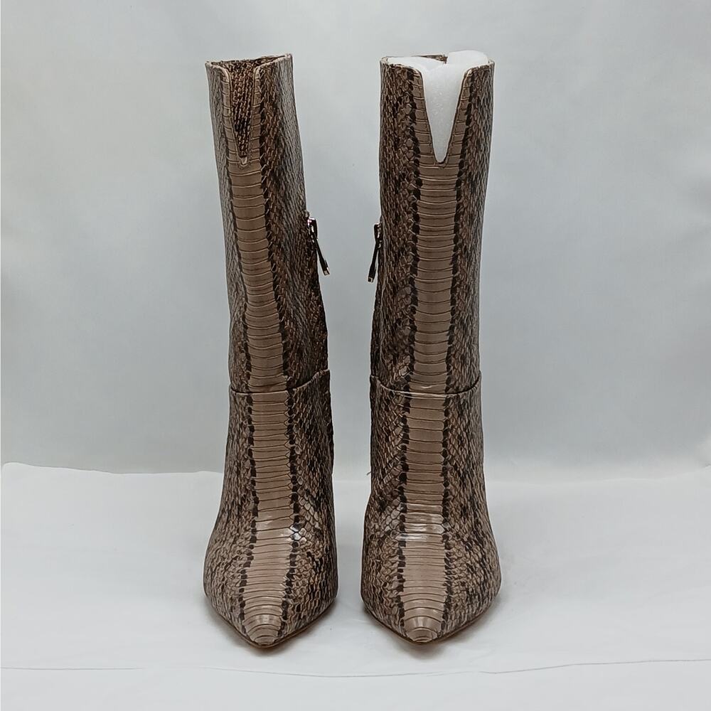 Louise et Cie Winslow Mid Calf Boots Women 6M Tan Brown Leather Pointed Toe Shoe - Picture 3 of 14